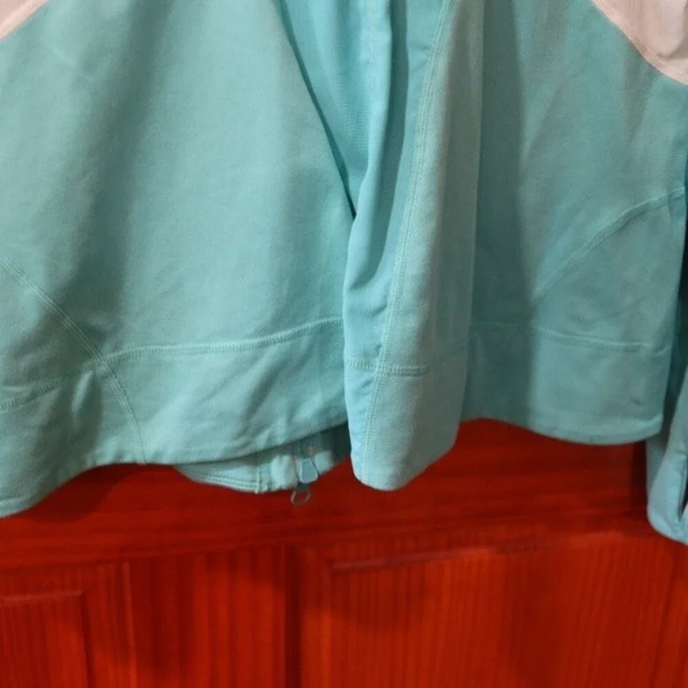 Zella Aqua Blue Athletic Full Zip Track Jacket XL
